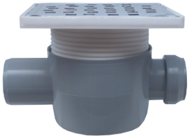 Square Floor Drain with Riser SL 1 Inlet 180° SP-H75-150-3