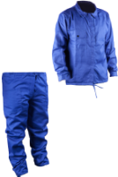 Simple Blue Jacket and Trousers Suit