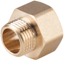 Brass Nipple-Socket 241 EvoSanitary® / De[inch]: 1/2; Di[inch]: 1