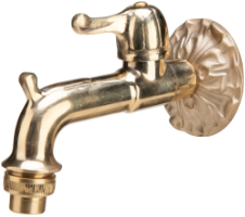 Retro Brass Double-Service Bibcock with Ball
