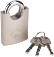 Nickel-Plated Brass Padlock with Protection