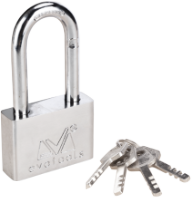 Chrome-Plated Padlock with Long Shackle