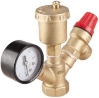 Heating Safety System, Safety Valve, Air Vent, Pressure Gauge