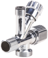 3-Way Angle Valve Faucet/ Washing Machine / D[inch]: 3/4-3/8-1/2