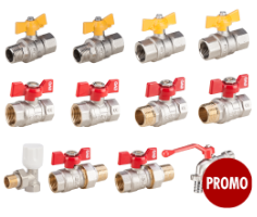 Sanitary Promo Pack 12/ 133 pcs / Ball Valve Butterfly+Lever+Radiator Supply