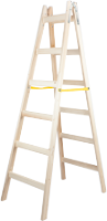 Double Wooden Ladder / N[steps]: 3; Ht[cm]: 96.5