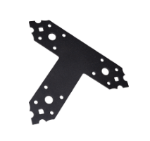Tee Connector for Wood Black Decorative