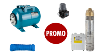 Pressure Booster Kit 24l with Submersible Pump 1100W