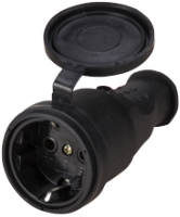 Rubber Schuko Coupler with Handle IP44 16A F-49