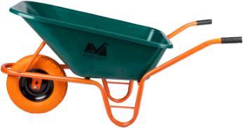 Wheelbarrow P with Plastic Tray and Polyurethane Wheel with Metal Rim 5869