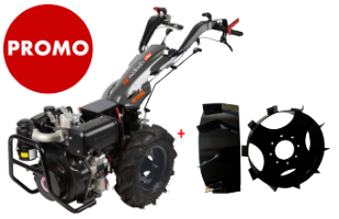 Diesel Tiller Package 10 hp with Metal Wheels MTD370 Kama EvoTools +Plus®