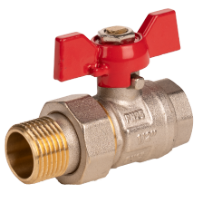 Ball Valve - Butterfly Handle with Union F-M 2077