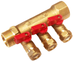 Manifold with Valves for Copper Pipe 1"-15