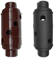 Enameled Compact Heat Recuperator / D[mm]: 130; C: Matte Black; h[mm]: 640