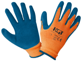 Blue Knitted Latex Gloves