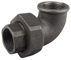 Black Union Elbow Female Thread - Female Thread 95 EvoSanitary®