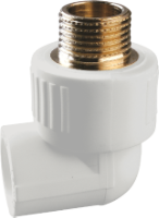 PP-R Elbow Male Thread Brass EvoSanitary® / D[mm]: 32; De[mm]: 1