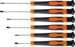Electronics Screwdrivers TPR Orange (6 pcs)