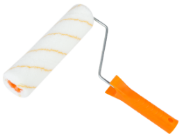 Acrylic Paint Roller with Yellow Spirals