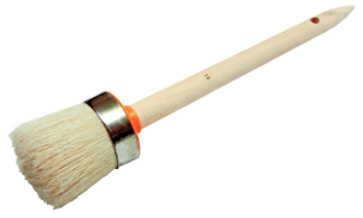 Round Paint Brush with Natural Bristles