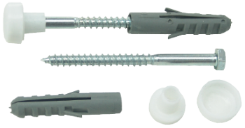 Toilet Fixing Screws White (2 pcs)