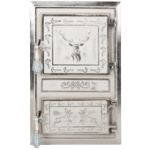 Monobloc Stove Door Deer Nickel-Plated