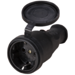 Rubber Schuko Coupler with Handle IP44 16A F-49