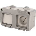 Exterior Schuko Socket + Two-Way Switch Promo
